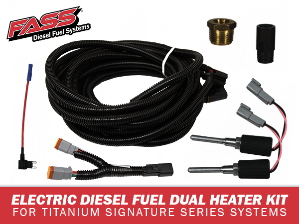 FASS Diesel Fuel Systems - Titanium Signature Series - Dual Electric Heater Probe Kit