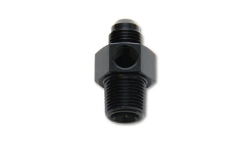 Male AN Flare to Male NPT Union Adapter with 1/8" NPT Port; Size: -6AN; 3/8" Male NPT