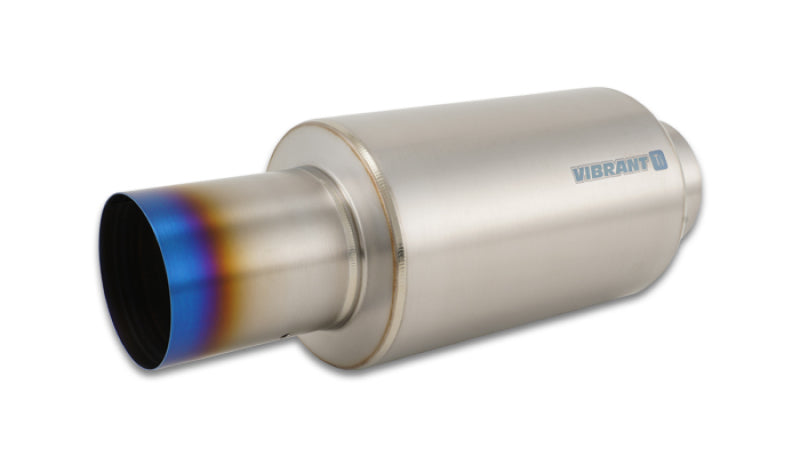 Muffler with Straight Cut Burnt Tip, 4.00" Inlet