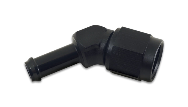 Female AN to Hose Barb 45 Degree Adapter, AN Size: -8; Barb Size: 3/8"