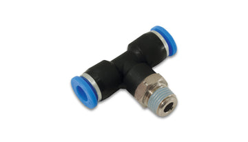 Male Tee Fitting, Tube O.D. Size: 3/16"; Male Thread Size: 1/8" NPT