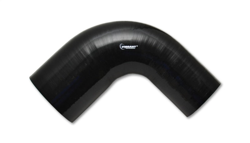 90 Degree Reducer Elbow, 3.00" I.D. x 2.50" I.D. x 4.00" Leg Length - Black