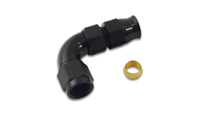 90 Degree Tube to Female AN Adapter, Tube O.D. - 3/8"; AN Size: -6