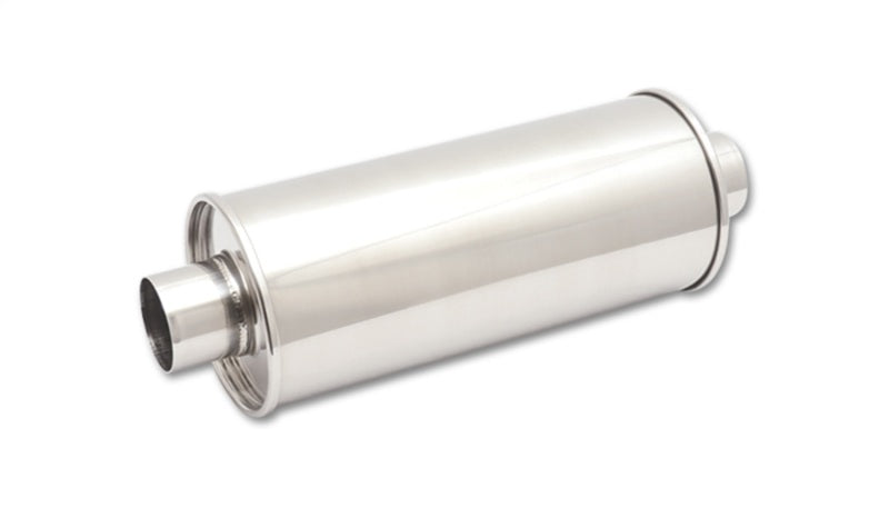 STREETPOWER Round Muffler, 2.5" inlet/outlet (Center-Center)