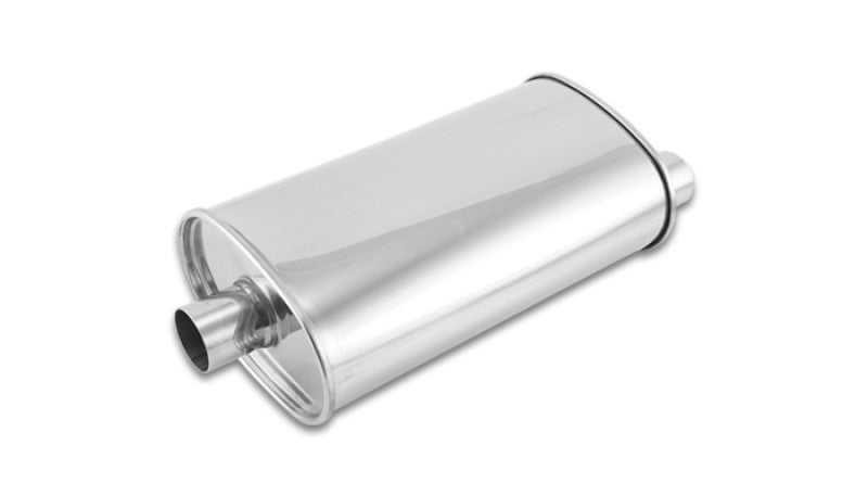 STREETPOWER Oval Muffler, 2.00" inlet/outlet (Center-Offset)
