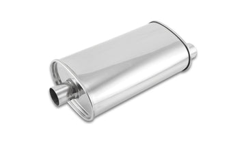 STREETPOWER Oval Muffler, 2.00" inlet/outlet (Center-Offset)
