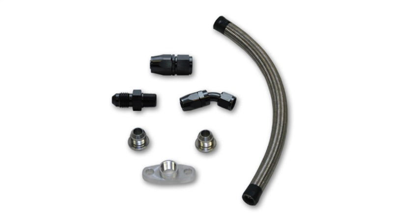 Universal Oil Drain Kit for T3/T4 Turbos (12" long line)