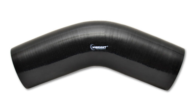 45 Degree Elbow, 1.625" I.D. x 5.00" Leg Length - Black