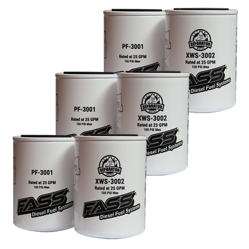 FASS Replacement Filter Pack 3 of XWS-3002 and 3 of PF-3001 FLEET FILTER PACK