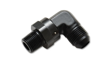 Male AN to Male NPT 90 Degree Swivel Adapter, -6 AN to 3/8" NPT
