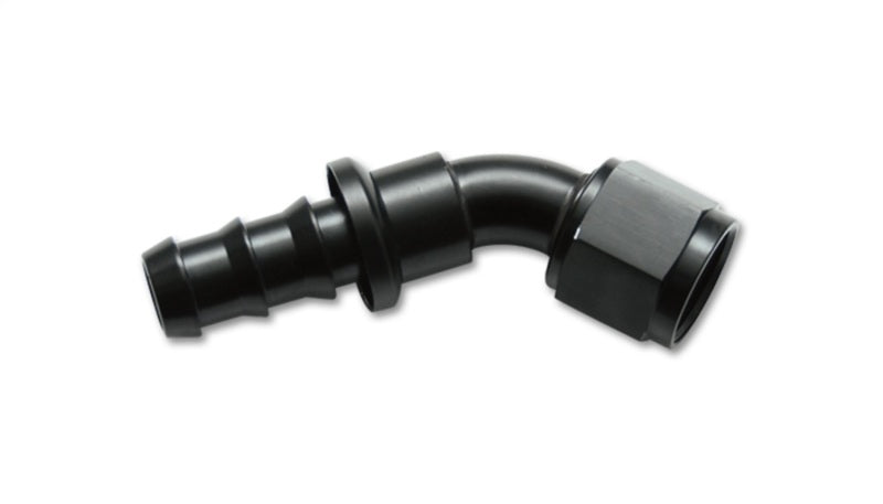 Push-On 45 Degree Hose End Elbow Fitting;  Size: -4AN