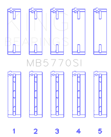 King Engine Bearings Nissan/Infiniti VK45 - VK50 - VK56 Main Bearing Set - Size STD