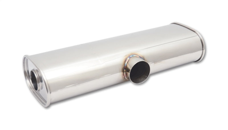 Transverse Oval Universal Muffler, 3.50" Single I.D. x 3.00" Dual I.D.