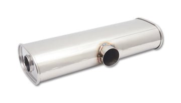 Transverse Oval Universal Muffler, 3.50" Single I.D. x 3.00" Dual I.D.