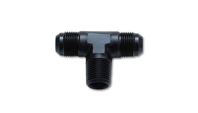 Male Flare to Pipe Tee Adapter Fitting; Size: -6AN x 1/4" NPT