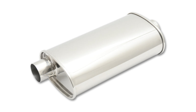 STREETPOWER Oval Muffler, 3.50" inlet/outlet (Offset-Center)