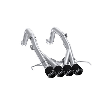 MBRP 14-19 Chevrolet Corvette 6.2L 3in Axle-Back Muffler Bypass Quad Exit Carbon Fiber Tips