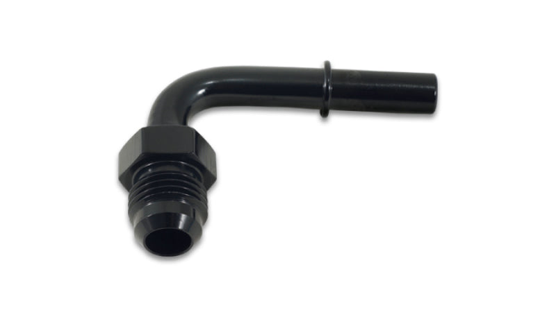 90 Degree Male AN Push-On EFI Adapter, AN Size: -6; Barb Size: 0.3125"