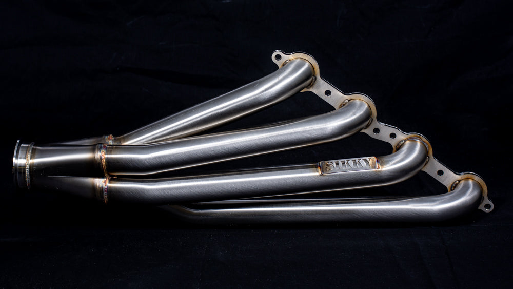 BMW E46 LS Swap Headers Stainless Steel Long Tube 1 7/8" Primaries with 3" Merge Collector and Complete V-band Clamp Assembly (Gaskets and Hardware Included)