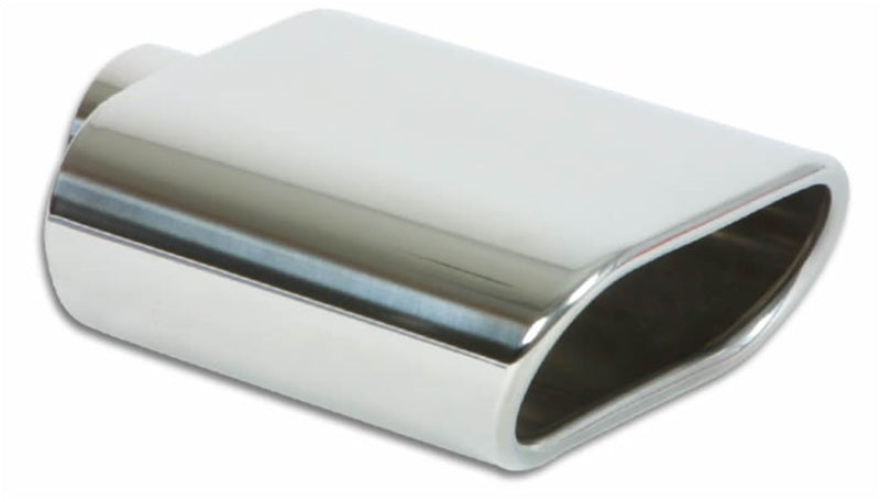 5.5" x 3" Oval Stainless Steel Tip (Single Wall, Angle Cut)