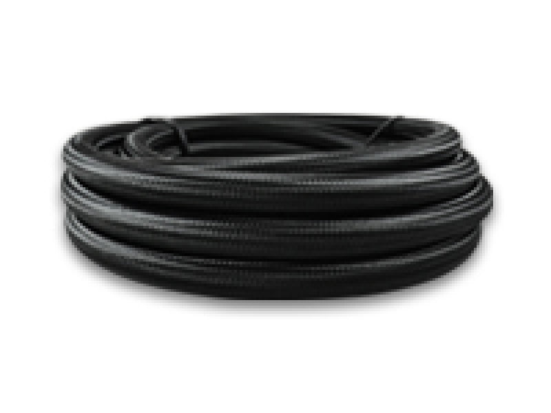 2ft Roll of Black Nylon Braided Flex Hose; AN Size: -6; Hose ID: 0.34";