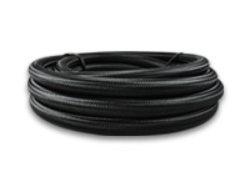2ft Roll of Black Nylon Braided Flex Hose; AN Size: -6; Hose ID: 0.34";