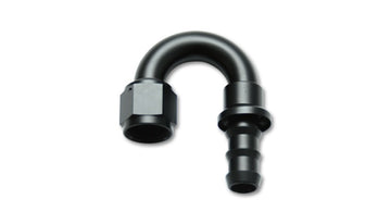 Push-On 180 Degree Hose End Elbow Fitting; Hose Size: -4AN