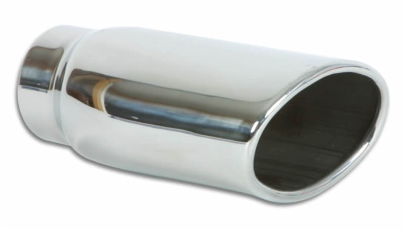 4.5" x 3" Oval Stainless Steel Tip (Single Wall, Angle Cut)