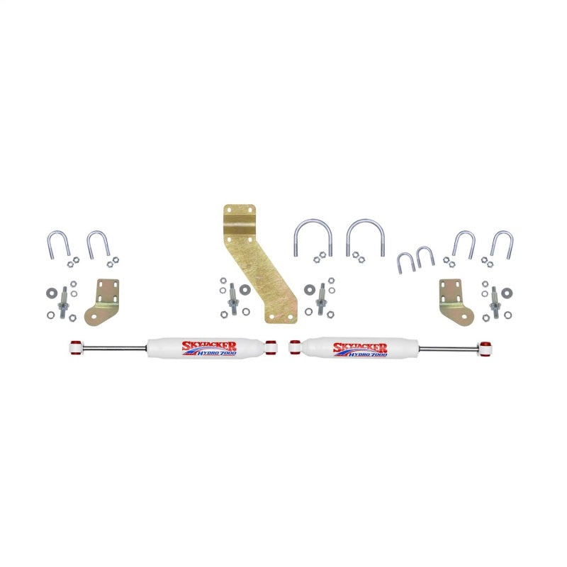 Skyjacker 66-77 Ford Bronco 4WD 7000 Dual Stabilizer Kit w/ White Cylinders