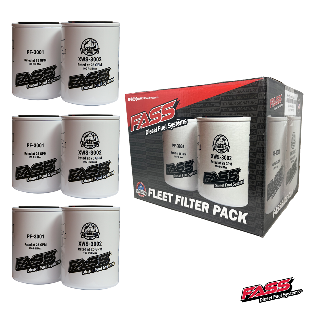 FASS Replacement Filter Pack 3 of XWS-3002 and 3 of PF-3001 FLEET FILTER PACK