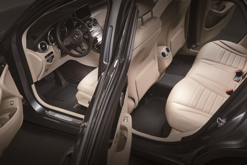 3D MAXpider 2017-2020 Audi Q7/Q8 Kagu 1st 2nd Row Floormats - Black