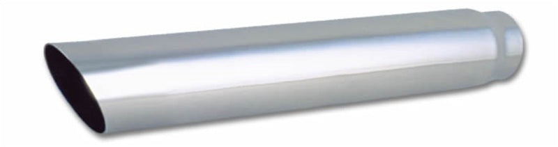 4" Round Stainless Steel Tip (Single Wall, Angle Cut) - 3" inlet, 20" long