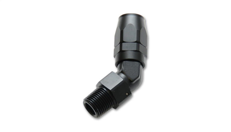 Male Hose End Fitting, 45 Degree;  Size: -10AN;  Pipe Thread 1/2" NPT