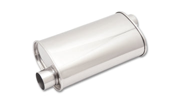 STREETPOWER Oval Muffler, 2.25" inlet/outlet (Offset-Offset)