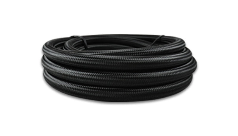 20ft Roll of Black Nylon Braid Flex Hose; AN Size: -12; Hose ID: 0.68"