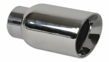4.00" Outlet O.D. Round Stainless Steel Tip (Double Wall, Angle Cut), 3.00" Inlet I.D.