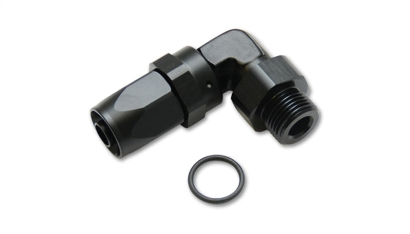 Male Hose End Fitting, 90 Degree;  Size: -6AN;  Thread: (8) 3/4"-16; w/ O-Ring
