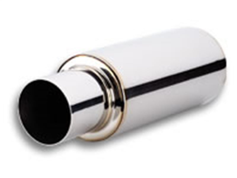 TPV Universal Muffler, 4" Round Straight Cut Tip (3" inlet - 23" long)