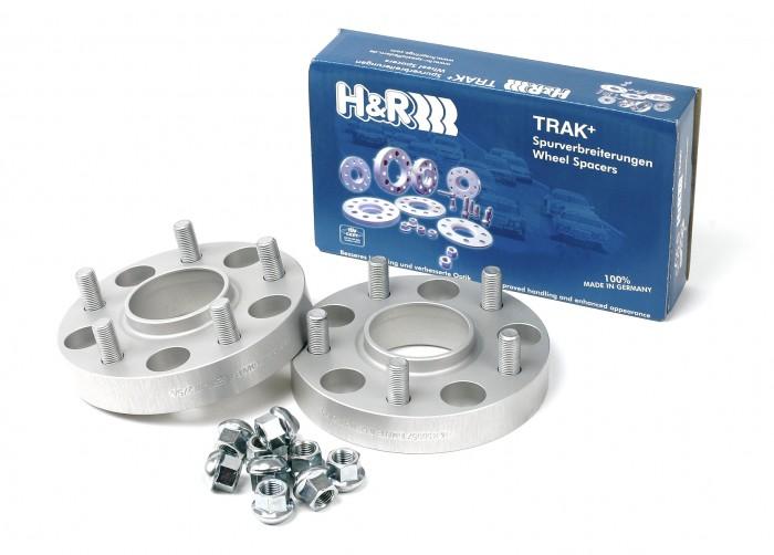 H&R Trak+ 10mm DR Spacer Bolt Pattern 5/130 Center Bore 84mm Bolt Thread 14x1.5 - Black